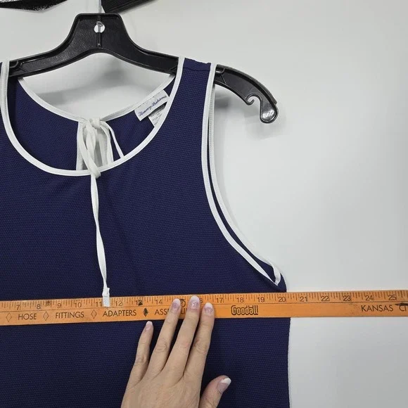 Tommy Bahama Island Cays Cabana flounce Dress Women's XL Navy Beach Coverup EUC - Picture 7 of 11